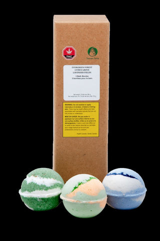 Stewart Farms Triple Pack CBD Bath Bombs - Evergreen Forest, Lavender Fields, Citrus Grove