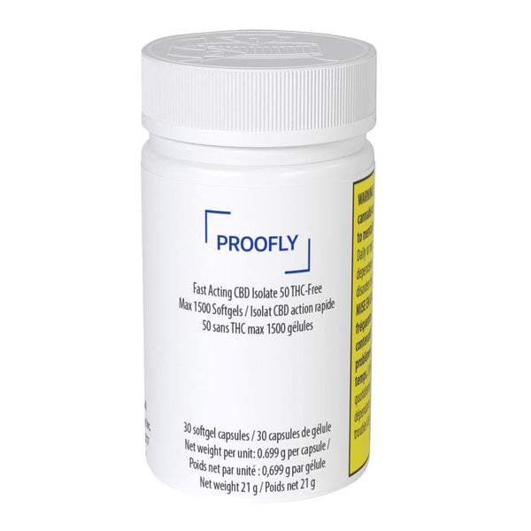 Proofly - Fast Acting CBD Isolate 50 THC-Free Max 1500 Softgels 30 caps