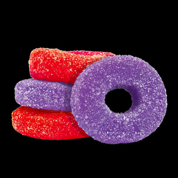 Olli O's Sour Grape & Strawberry THC/CBC/CBD Gummies