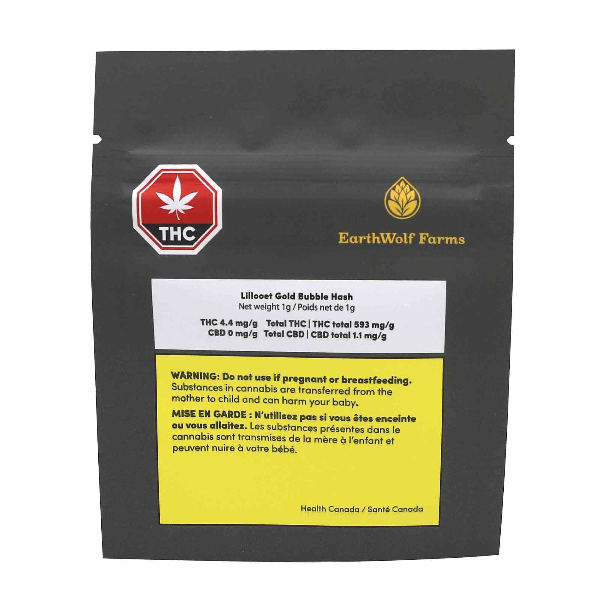 Earthwolf Farms Lillooet Gold Bubble Hash Abba Medix