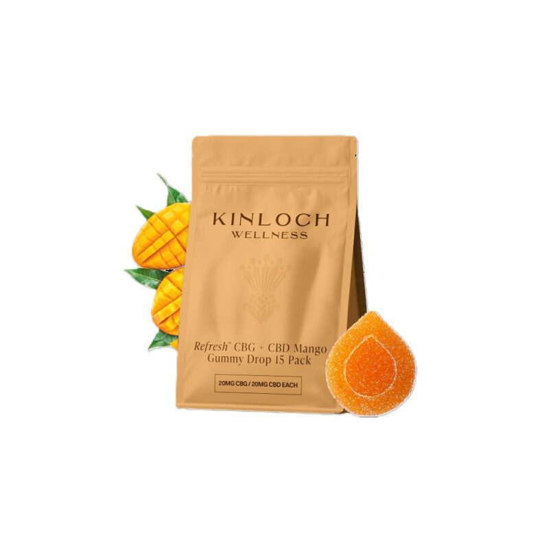 Kinloch Wellness Refresh - CBG + CBD Mango Gummy Drop