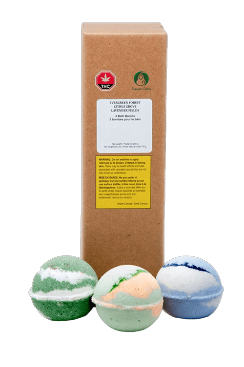 Stewart Farms Triple Pack CBD Bath Bombs - Evergreen Forest, Lavender Fields, Citrus Grove
